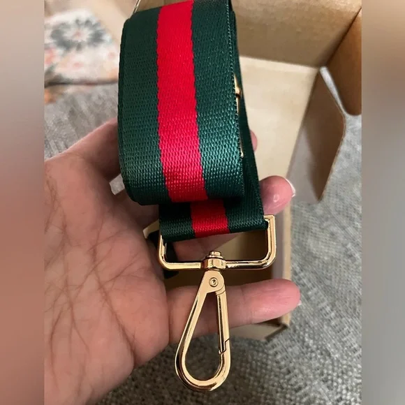 NEW Red/Green Guitar Style Web Canvas
Purse Bag Handbag Strap Adjustable - Picture 7 of 9